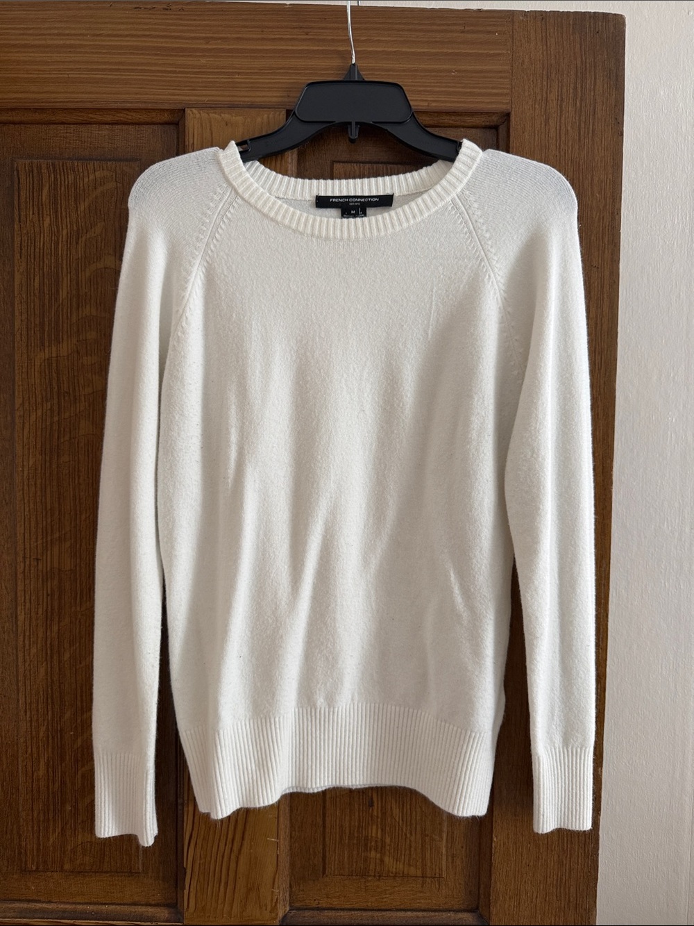 French Connection Cream Crewneck Sweater